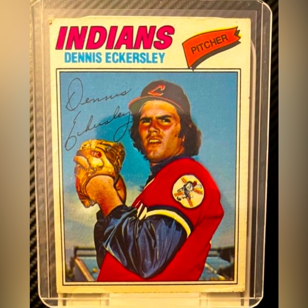 Dennis Eckersley 1977 Cleveland Indians Topps #525 Vintage Baseball Card - HOF